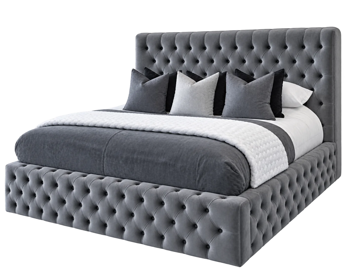 Chesterfield Sleigh Bed, view 3 of 3